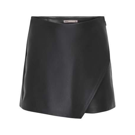 Short chino noir uni avec une coupe droite et une fermeture zippée