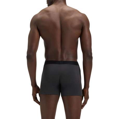 Lot de 3 boxers en coton multicolores unis avec une coupe longue - Image 2