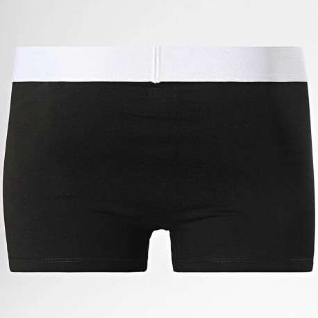 Lot de 3 boxers classiques en coton noirs unis à ceintures blanches - Image 3