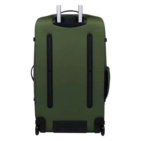 Grande valise à roulettes L kaki unie à code et à détails noirs - Image 2