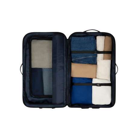 Grande valise à roulettes L kaki unie à code et à détails noirs - Image 3