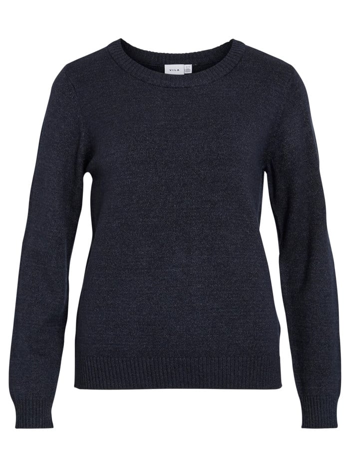 Pull bleu marine uni en...
