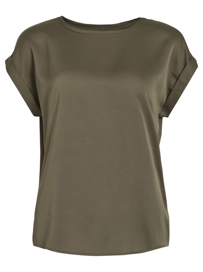 Top kaki imitation satin...