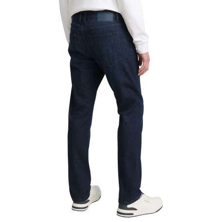 Jean en coton bleu brut légèrement délavé avec une coupe slim - Image 2