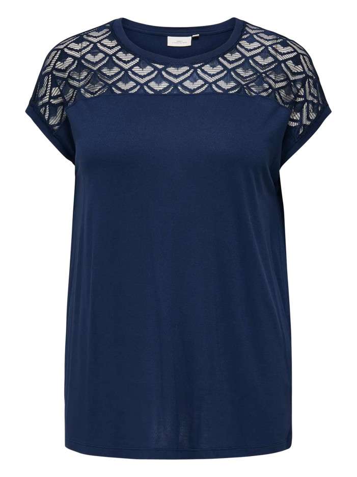T-shirt bleu marine uni...