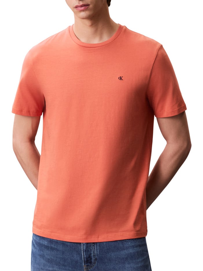 T-shirt en coton orange uni...