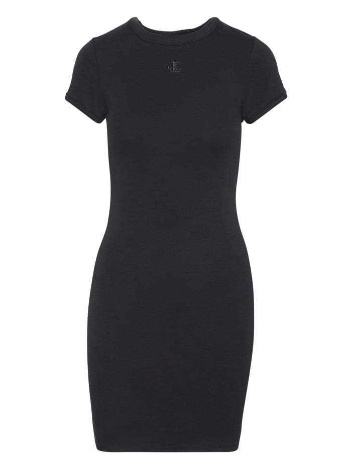 Robe courte en coton noire...