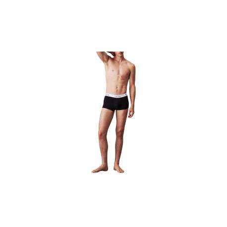 Lot de 3 boxers en coton noirs unis courts avec le nom de la marque - Image 5