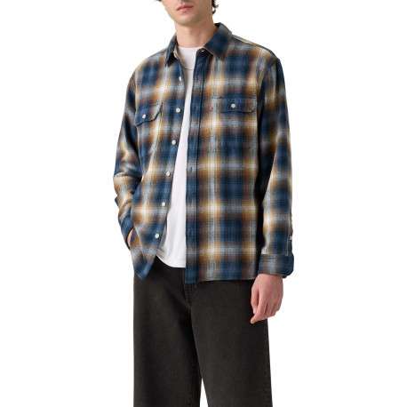 Chemise en coton multicolore à coupe droite avec un motif écossais - Image 2