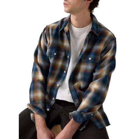 Chemise en coton multicolore à coupe droite avec un motif écossais - Image 3