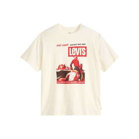 T-shirt en coton écru avec un imprimé fantaisie et des manches courtes - Image 3