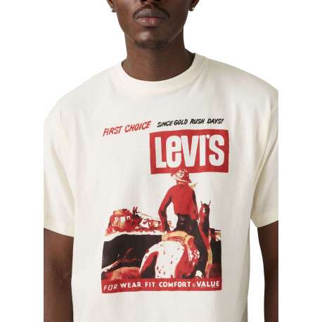 T-shirt en coton écru avec un imprimé fantaisie et des manches courtes - Image 7
