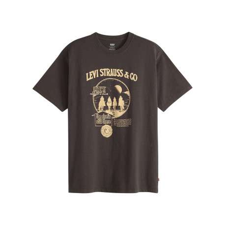 T-shirt noir avec un imprimé fantaisie et des manches courtes