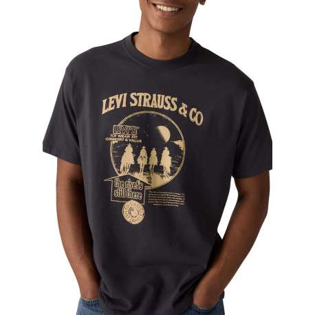 T-shirt noir avec un imprimé fantaisie et des manches courtes - Image 3