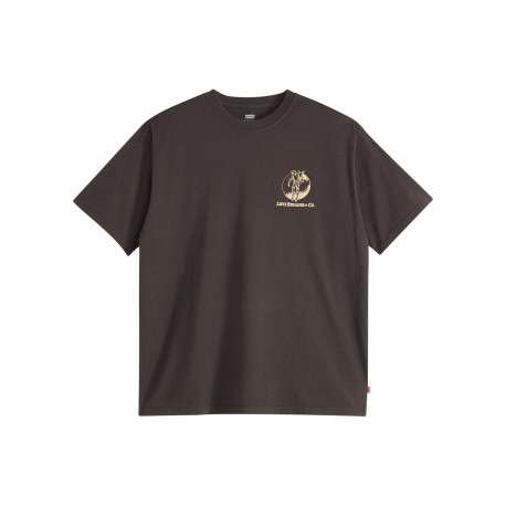 T-shirt noir avec un imprimé fantaisie et des manches courtes