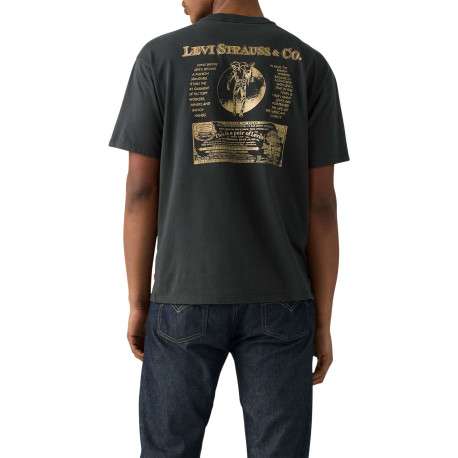 T-shirt noir avec un imprimé fantaisie et des manches courtes - Image 5