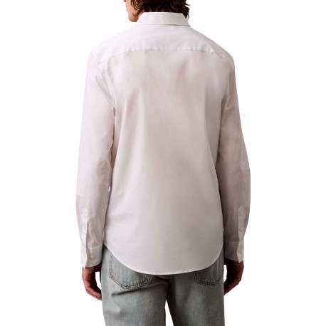 Chemise en coton blanche unie à coupe regular fit fermée par des boutons - Image 2
