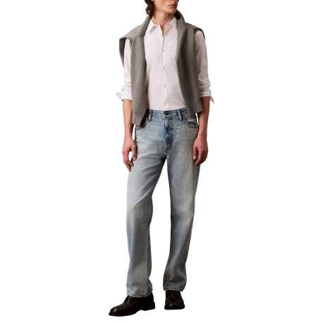 Chemise en coton blanche unie à coupe regular fit fermée par des boutons - Image 5