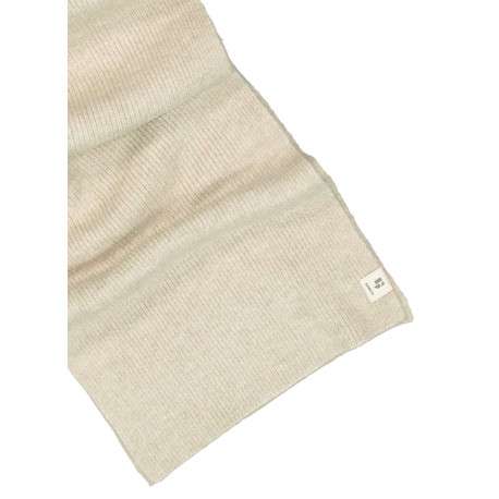 Écharpe beige unie en maille côtelée - Image 2