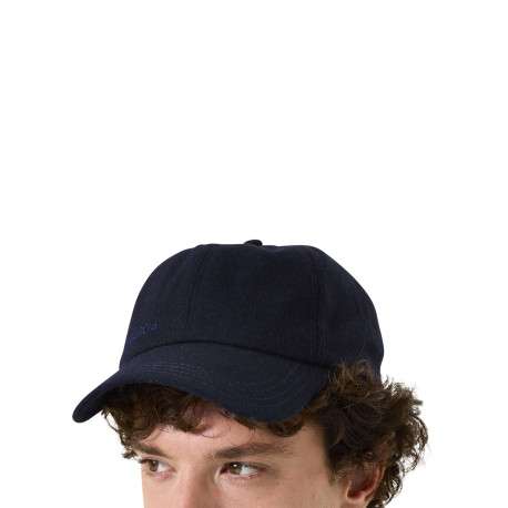Casquette marine unie avec fermeture strapback et logo de la marque - Image 2