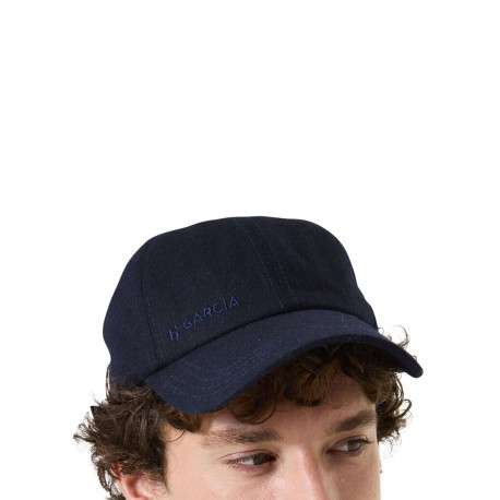 Casquette marine unie avec fermeture strapback et logo de la marque - Image 3