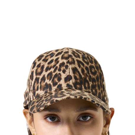 Casquette en coton à motif léopard fantaisie et fermeture strapback - Image 4