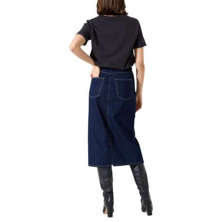 T-shirt en coton anthracite avec un imprimé fantaisie et un col rond - Image 4
