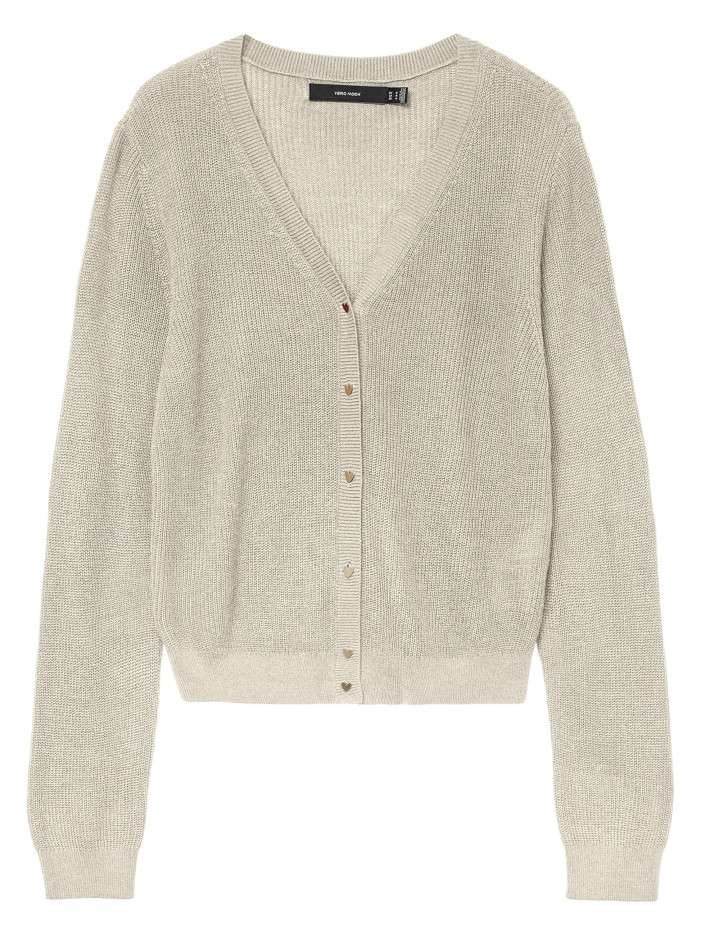 Gilet écru uni avec un col...