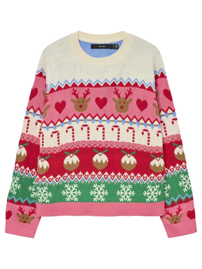 Pull multicolore à motif...