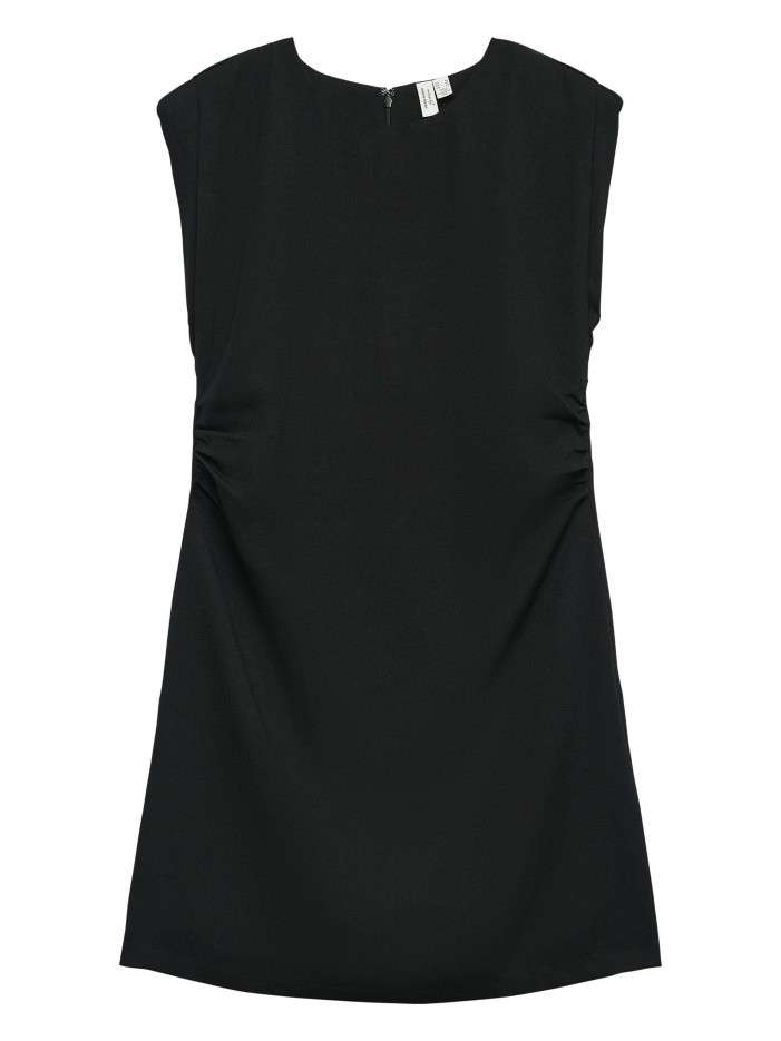 Robe courte noire unie avec...