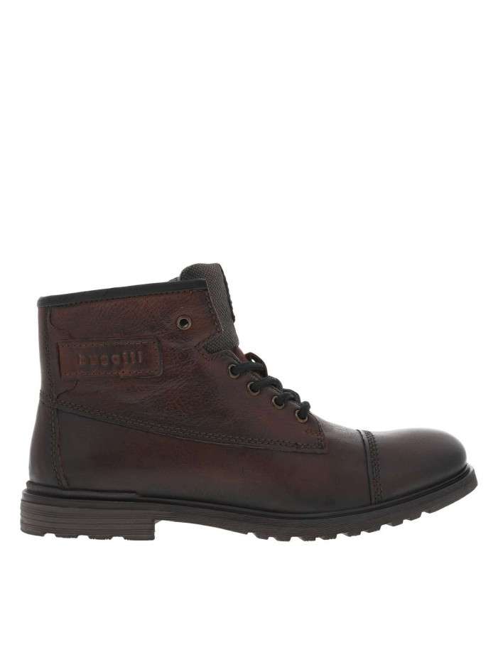 Bottines en cuir bordeaux...