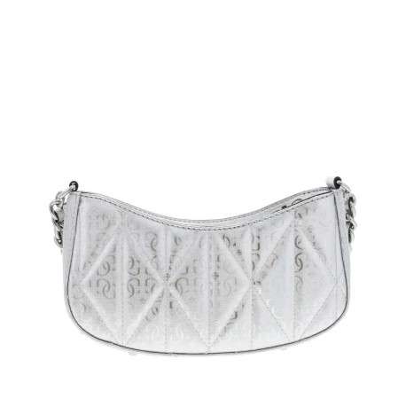 Sac argent imprimé avec une fermeture zippée et des patins de protection - Image 3