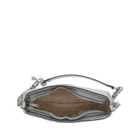 Sac argent imprimé avec une fermeture zippée et des patins de protection - Image 4