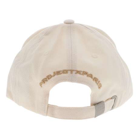 Casquette en coton écrue unie avec logo iconique brodé sur le devant - Image 2