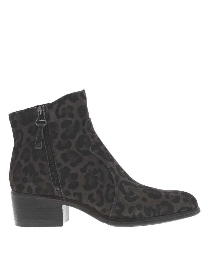Boots en cuir léopard avec...
