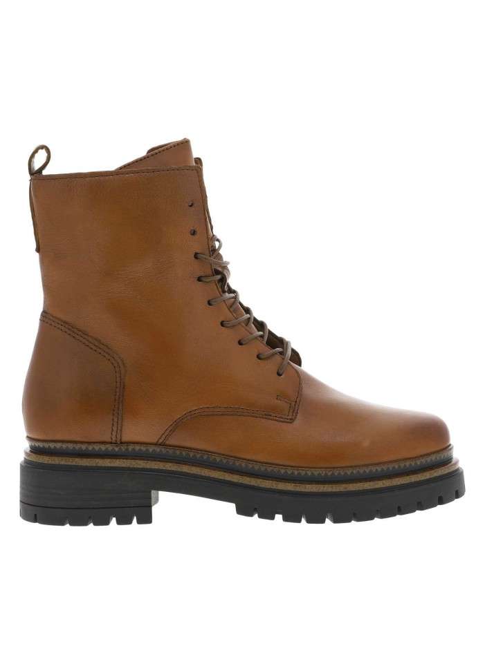 Bottines en cuir camel avec...