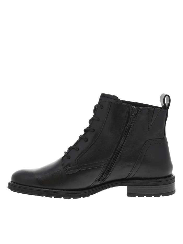 Boots en cuir noires à...