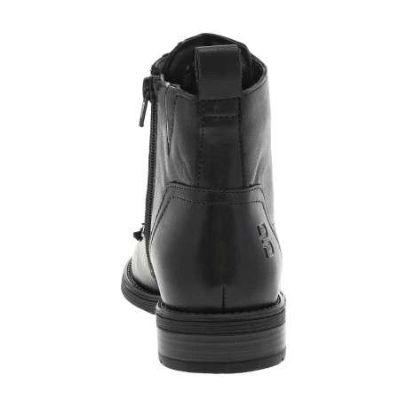 Boots en cuir noires à talon décroché bas et fermeture zippée - Image 6