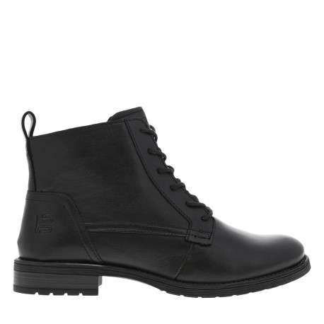 Boots en cuir noires à talon décroché bas et fermeture zippée - Image 2