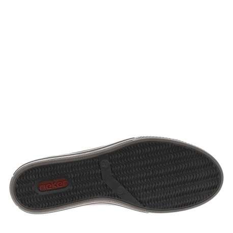 Tennis en cuir effet métallisé avec double fermeture et talon plat - Image 5