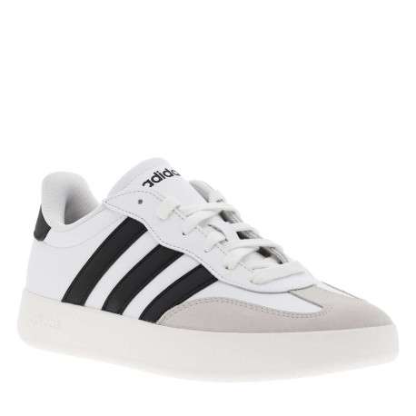 Tennis en cuir blanches avec semelle à talon plat et fermeture à lacets - Image 3