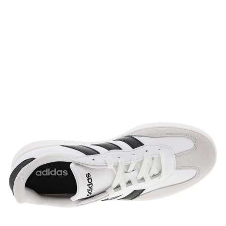 Tennis en cuir blanches avec semelle à talon plat et fermeture à lacets - Image 4