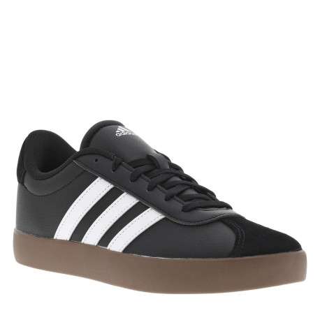 Tennis en cuir noires avec un talon plat et fermeture à lacets - Image 3