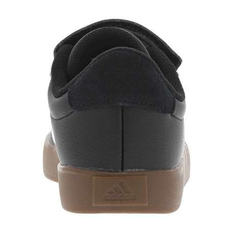 Baskets en cuir noires avec talon plat et fermeture à velcro - Image 6