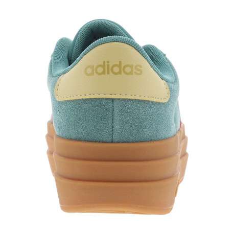 Tennis en cuir bleu canard avec semelle à talon plateau et lacets plats - Image 6