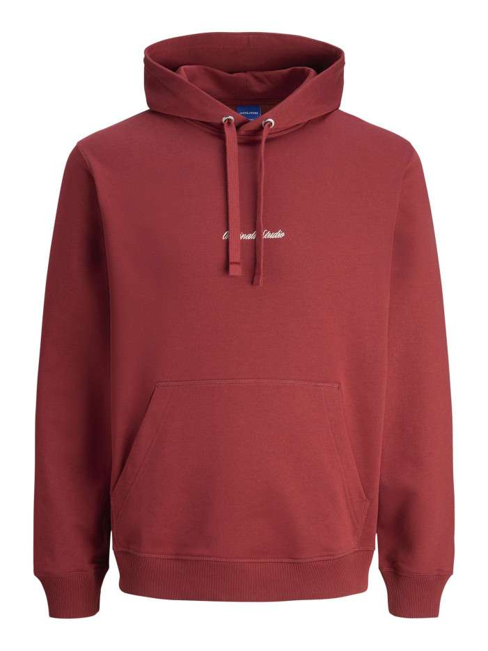 Sweat en coton rouge uni...