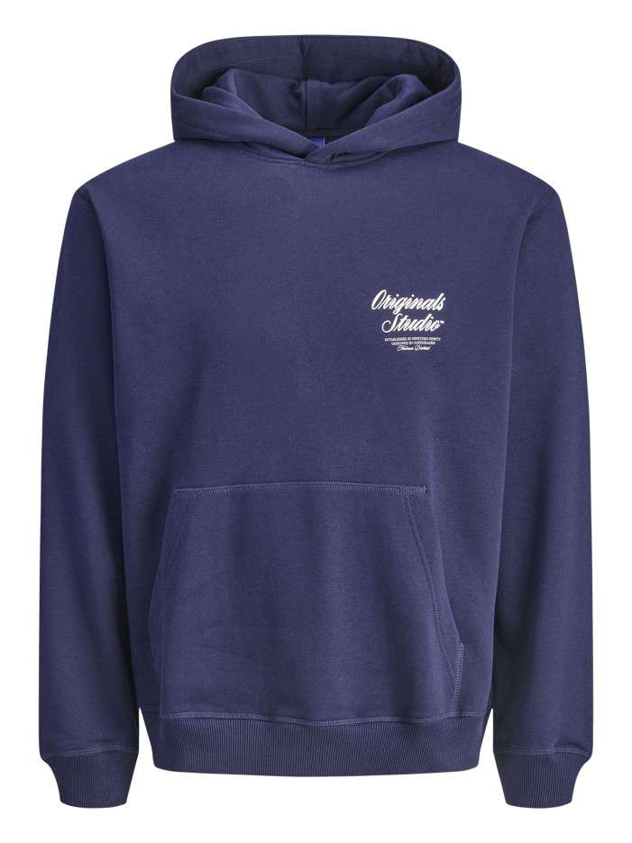 Sweat en coton marine uni...