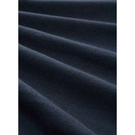 Pull en coton marine uni avec un col roulé et des manches longues - Image 2