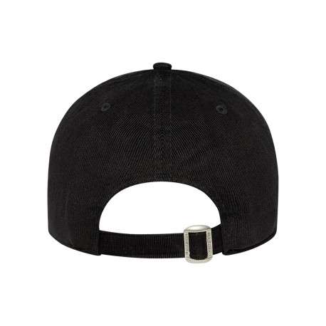 Casquette strapback noire unie en coton avec logo NY brodé en blanc - Image 4