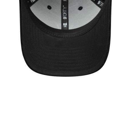 Casquette snapback en coton noire unie en velours côtelé avec logo NY brodé - Image 4
